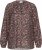 Kaffe Curve Belle Blouse Pink Black Graphic Flower - Blusen - 