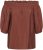 Kaffe Curve Neela Off-Shoulder Blouse Henna Brown - Blusen & Tuniken - 