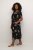 Kaffe Curve Jenna Kleid Schwarz/Brown Flower Print - Kleider - 