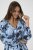 Kaffe Curve Aliana Dress Blue Flower Animal - Midikleider - 