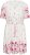 Kaffe Curve Rosa Mini Dress White Rose Border Flower - Minikleider - 