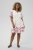 Kaffe Curve Rosa Mini Dress White Rose Border Flower - Minikleider - 