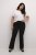 Kaffe Curve Jenna Ausgestellte Leggings Tiefschwarz - Jeans & Hosen in Großen Größen – Plus Size - 