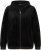 Ulla Popken Tulip Line Print Velour Zip Hoodie Black - Hoodies & Sweatshirts - 