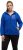 Ulla Popken Teddy Fleece Partial Zip Hoodie Royal Blue - Hoodies & Sweatshirts - 