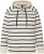 Ulla Popken Stripe Print Loungewear Hoodie Chalk - Hoodies & Sweatshirts - 