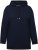 Ulla Popken Back Print Kangaroo Pocket Hoodie Navy - Hoodies & Sweatshirts - 