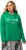 Ulla Popken City Name Graphic Hoodie Emerald Green - Hoodies & Sweatshirts - 
