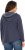 Ulla Popken Open Edged Long Sleeve V-Neck Hoodie Navy - Hoodies & Sweatshirts - 