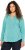 Ulla Popken Open Edged Long Sleeve V-Neck Hoodie Mint Green - Hoodies & Sweatshirts - 
