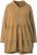 Ulla Popken Tiered Flounce Panel Zip Up Hoodie Mocha Brown - Hoodies & Sweatshirts - 