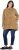 Ulla Popken Tiered Flounce Panel Zip Up Hoodie Mocha Brown - Hoodies & Sweatshirts - 