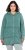 Ulla Popken Tiered Flounce Panel Zip Up Hoodie Green - Hoodies & Sweatshirts - 