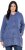Ulla Popken Tiered Flounce Panel Zip Up Hoodie Atlantic Blue - Hoodies & Sweatshirts - 