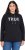 Ulla Popken TRUE Lettering Hoodie Black - Hoodies & Sweatshirts - 
