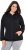 Ulla Popken Eyelet Embroidered Zip-Up Hoodie Black - Hoodies & Sweatshirts - 