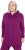 Ulla Popken Contrast Piping Zip-Up Hoodie Pink Berry - Hoodies & Sweatshirts - 