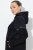 Ulla Popken Mix Fabric Reflective Trim Zip Hoodie Black - Hoodies & Sweatshirts - Kuschelige Sweatshirts, Hoodies & Strick