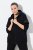 Ulla Popken Mix Fabric Reflective Trim Zip Hoodie Black - Hoodies & Sweatshirts - Kuschelige Sweatshirts, Hoodies & Strick