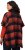 Ulla Popken Oversized Plaid Wing Collar Poncho Red Orange - Jacken - 