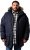 Men Plus Parka With Fur Hood Navy - Herren jacken - Herren Jacken in großen Größen