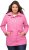 Ulla Popken HYPRAR Striped Triple Function Jacket Fuchsia Pink - Jacken - 