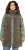 Ulla Popken Mixed Texture Fleece Quilted Jacket Olive - Jacken - 