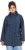 Ulla Popken Raindrop Print Longline Waterproof Jacket Navy - Jacken - 