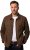 JP1880 Leather Jacket Nubuck Shirt Collar Brown - Herren jacken - Herren Jacken in großen Größen