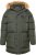 JP1880 Quilted Parka Lightweight and Warm with Faux Fur Hood Dark Green - Herren jacken - Herren Jacken in großen Größen