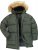 JP1880 Quilted Parka Lightweight and Warm with Faux Fur Hood Dark Green - Herren jacken - Herren Jacken in großen Größen