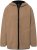 Ulla Popken Long Sleeve Hooded Teddy Jacket Putty - Jacken - 