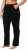 Ulla Popken Bootcut Elastic Waist Cotton French Terry Sport Pants Black - Jeans & Hosen in Großen Größen – Plus Size - 