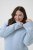 Kaffe Curve Jina Knit Pullover Powder Blue Melange - Strickpullover - 