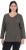 Ulla Popken Back To Basics V-Neck Relaxed Fit Cotton Tee Graphite Grey - T-Shirts - 