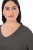 Ulla Popken Back To Basics V-Neck Relaxed Fit Cotton Tee Graphite Grey - T-Shirts - Damen-T-Shirts in großen Größen