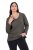 Ulla Popken Back To Basics V-Neck Relaxed Fit Cotton Tee Graphite Grey - T-Shirts - Damen-T-Shirts in großen Größen