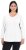 Ulla Popken Back To Basics V-Neck Relaxed Fit Cotton Tee Snow White - T-Shirts - 