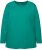 Ulla Popken Back To Basics V-Neck Relaxed Fit Cotton Tee Emerald Green - T-Shirts - 