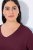 Ulla Popken Back To Basics V-Neck Relaxed Fit Cotton Tee Dark Berry - T-Shirts - Damen-T-Shirts in großen Größen