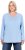 Ulla Popken Back To Basics V-Neck Relaxed Fit Cotton Tee Light Blue - T-Shirts - 