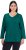 Ulla Popken Back To Basics V-Neck Relaxed Fit Cotton Tee Teal Green - T-Shirts - 