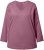 Ulla Popken Back To Basics V-Neck Relaxed Fit Cotton Tee Dark Rose - T-Shirts - 