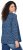 Ulla Popken Geometric Print 3/4 Sleeve Pleated Tee Navy Blue - Bedruckte T-shirts für damen - 