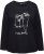 Ulla Popken Metallic Graphic Holiday Tee Black - Bedruckte T-shirts für damen - 