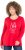 Ulla Popken Metallic Graphic Holiday Tee Salsa Red - Bedruckte T-shirts für damen - 