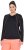 Ulla Popken UPF 50+ Contrast Piping Long Sleeve Tee Black - Bedruckte T-shirts für damen - 