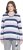 Ulla Popken Striped Knotted Hem Long Sleeve Tee Lavender - Bedruckte T-shirts für damen - 