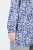 Ulla Popken Allover Printed Pleated Long Sleeve Tee Dark Blue - Bedruckte T-shirts für damen - Bedruckte Shirts für Damen