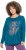 Ulla Popken Inverted Seam Long Sleeve Graphic Tee Teal - Bedruckte T-shirts für damen - 